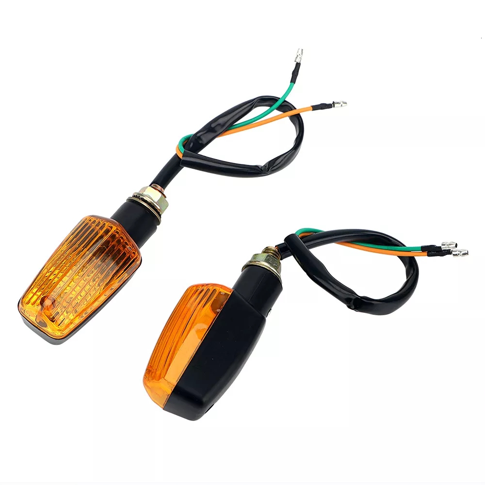 1 Pair 12V Universal Motorcycle Turn Signal Indicator Light Turning Amber Lamp Bulb Motorbike Lamps Blinker Flash Bike Lamp