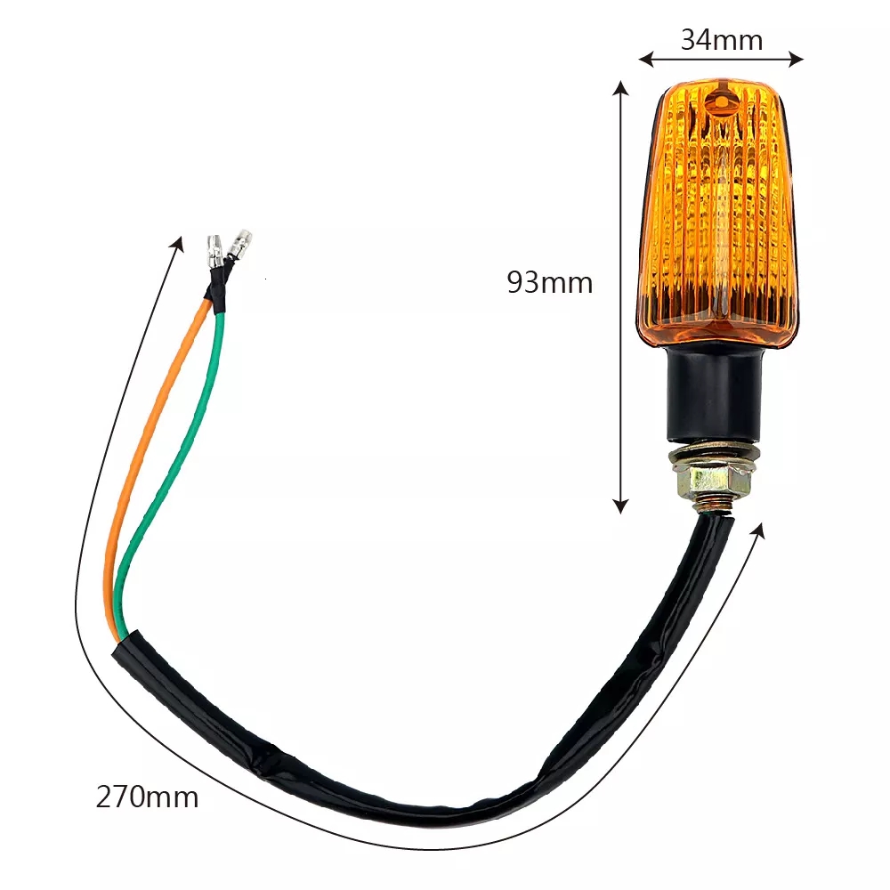 1 Pair 12V Universal Motorcycle Turn Signal Indicator Light Turning Amber Lamp Bulb Motorbike Lamps Blinker Flash Bike Lamp