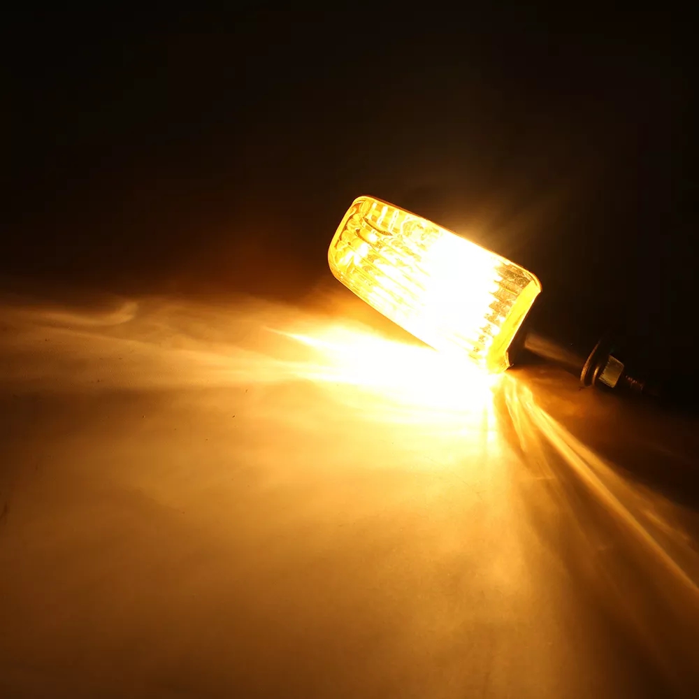 1 Pair 12V Universal Motorcycle Turn Signal Indicator Light Turning Amber Lamp Bulb Motorbike Lamps Blinker Flash Bike Lamp