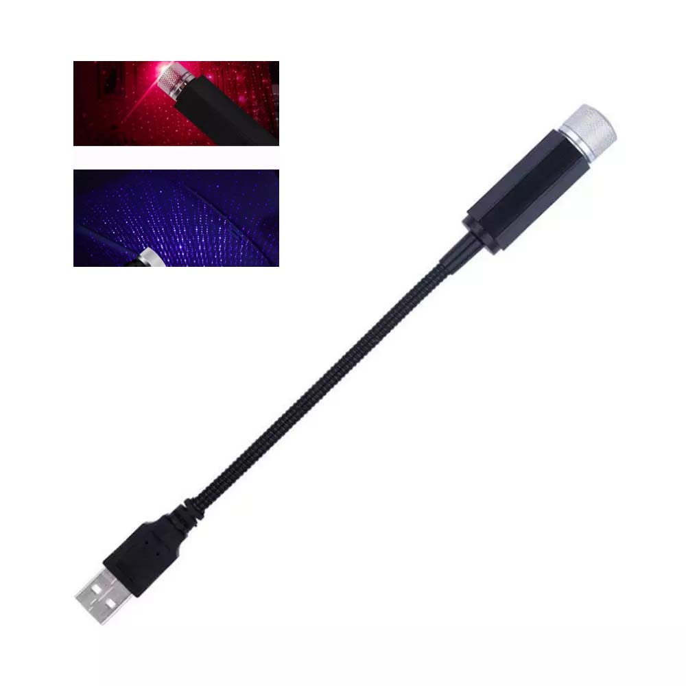 Car Roof Star Light Interior LED Starry Atmosphere Ambient Projector USB Auto Decoration Night Home Decor Galaxy Light
