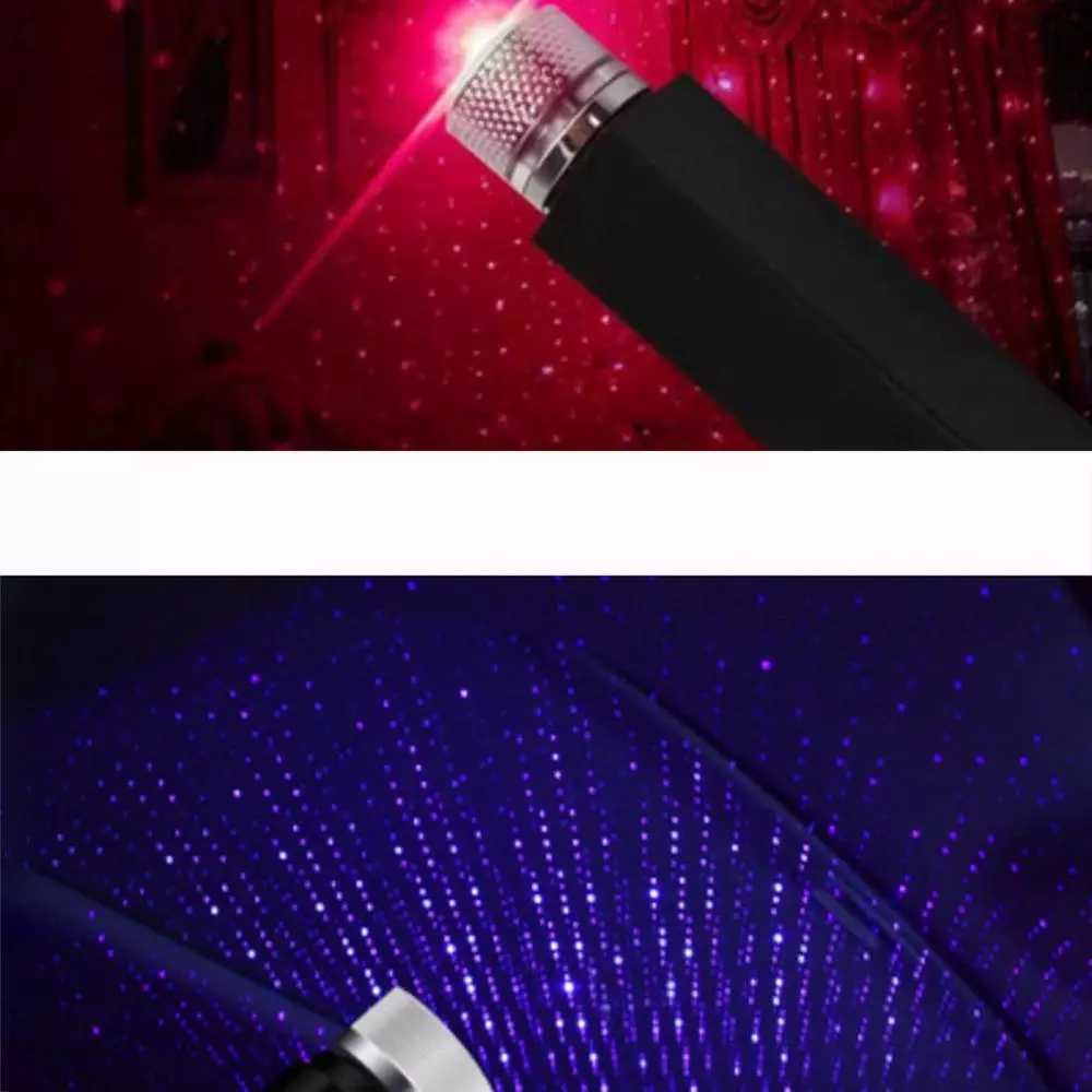 Car Roof Star Light Interior LED Starry Atmosphere Ambient Projector USB Auto Decoration Night Home Decor Galaxy Light