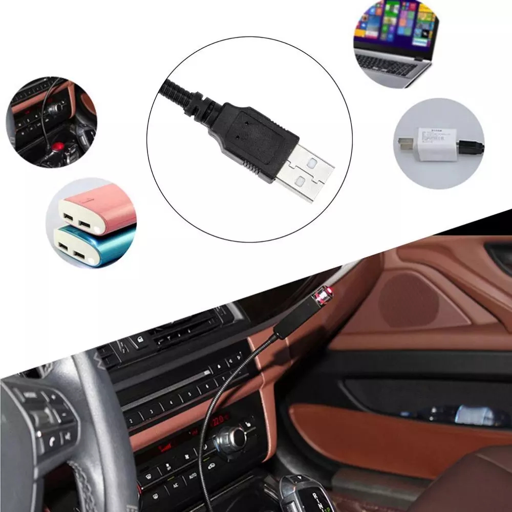 Car Roof Star Light Interior LED Starry Atmosphere Ambient Projector USB Auto Decoration Night Home Decor Galaxy Light