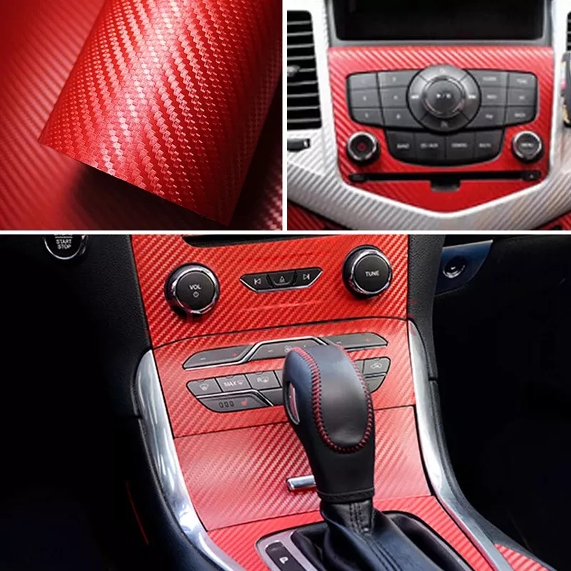 New 127X60 CM 3D Carbon Fiber Vinyl Car Wrapping Foil Carbon Fiber Car Decoration Sticker Car Styling