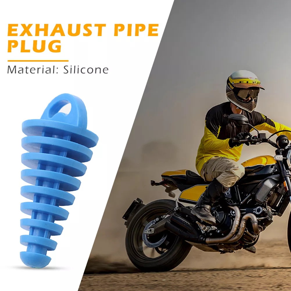 1x Motorcycle Wash Plug Exhaust Pipe Motocross Tailpipe PVC Air-bleeder Plug Exhaust Silencer Muffler Wash Plug Pipe Protector