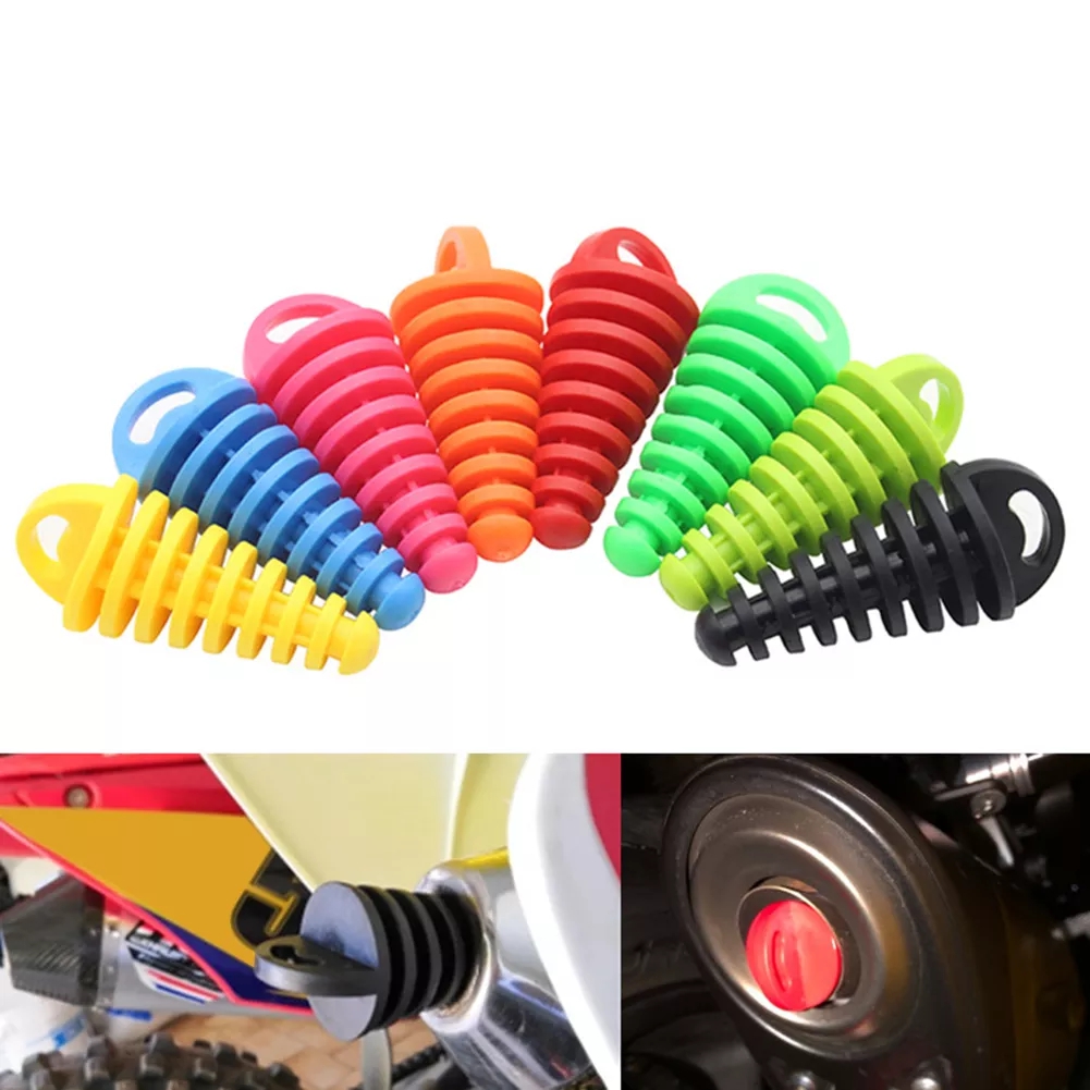 1x Motorcycle Wash Plug Exhaust Pipe Motocross Tailpipe PVC Air-bleeder Plug Exhaust Silencer Muffler Wash Plug Pipe Protector
