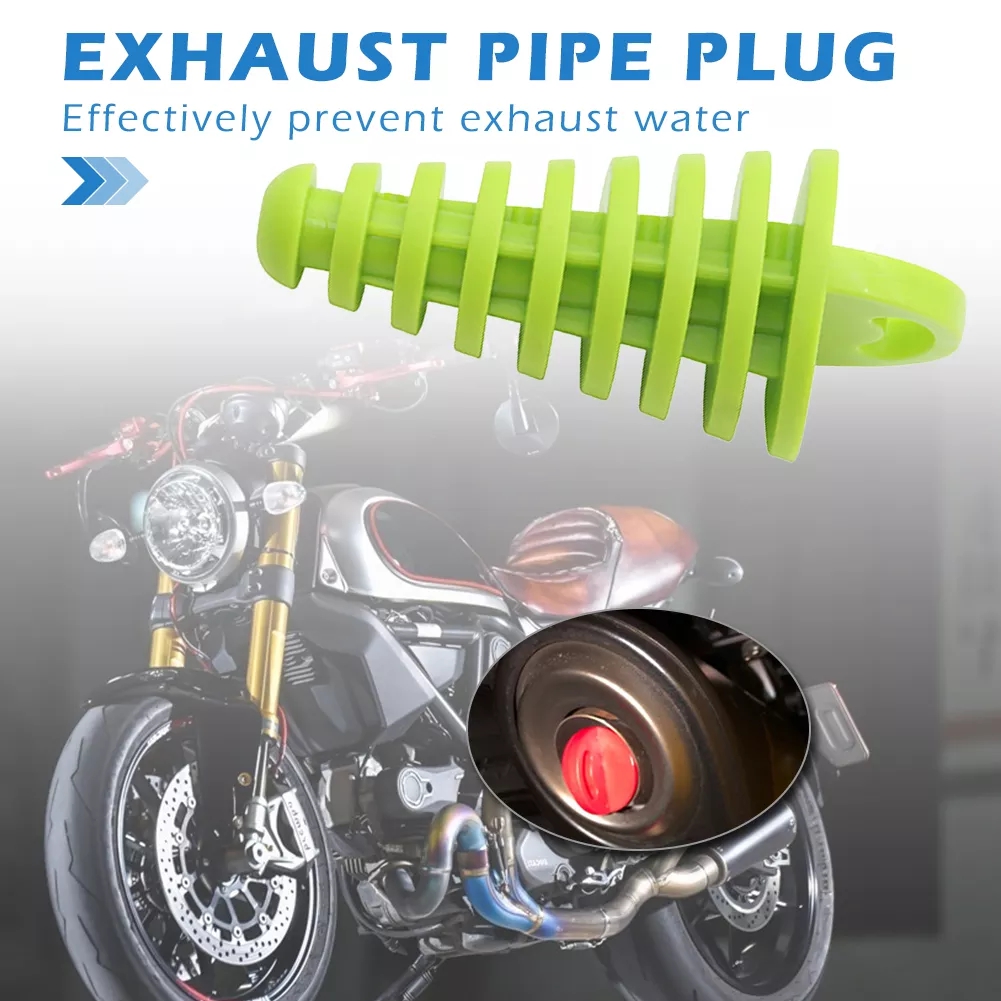 1x Motorcycle Wash Plug Exhaust Pipe Motocross Tailpipe PVC Air-bleeder Plug Exhaust Silencer Muffler Wash Plug Pipe Protector