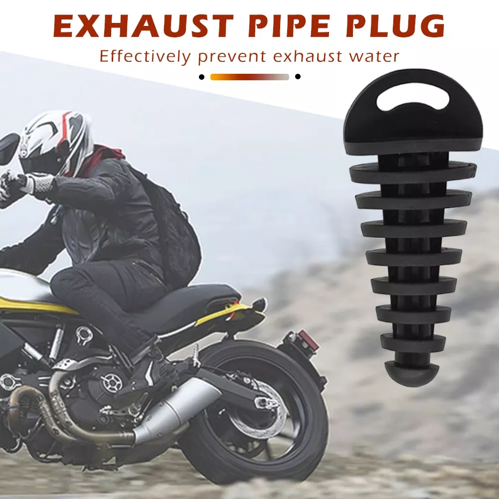 1x Motorcycle Wash Plug Exhaust Pipe Motocross Tailpipe PVC Air-bleeder Plug Exhaust Silencer Muffler Wash Plug Pipe Protector