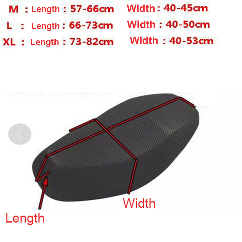 Universal Motorcycle Protecting Cushion Seat Cover Net 3D Mesh Saddle Seat Cover Electric Bike Scooter Insulation Cushion Cover