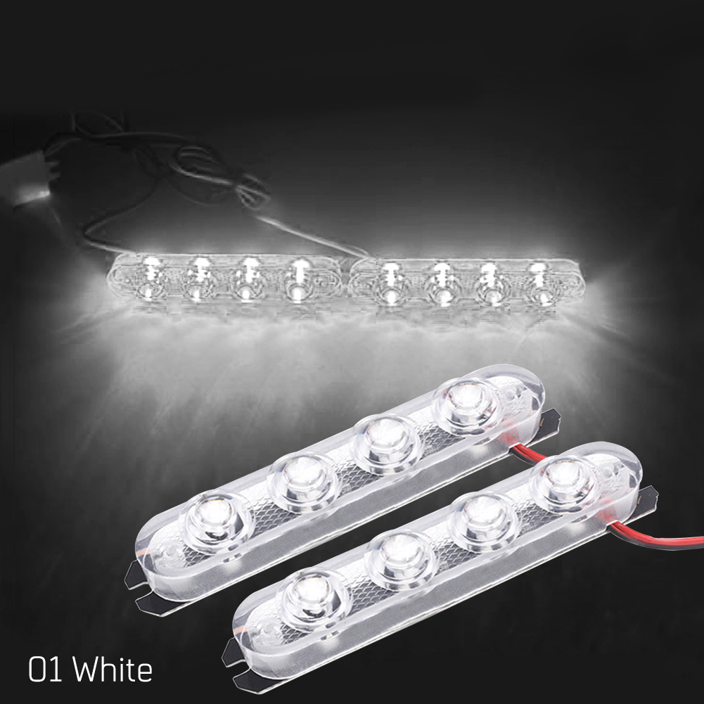 2PCS 4 LED DRL Light 12V Auto Strobe Warning Light Wireless Remote Car Truck Light Flashing Firemen Lights