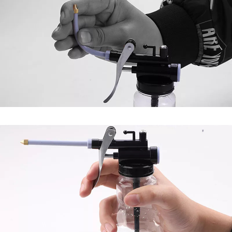 New oiler for greasing Transparent Oil Can Lubrication High Pressure Pump Oiler Lubricating Oil Plastic Machine 250ml