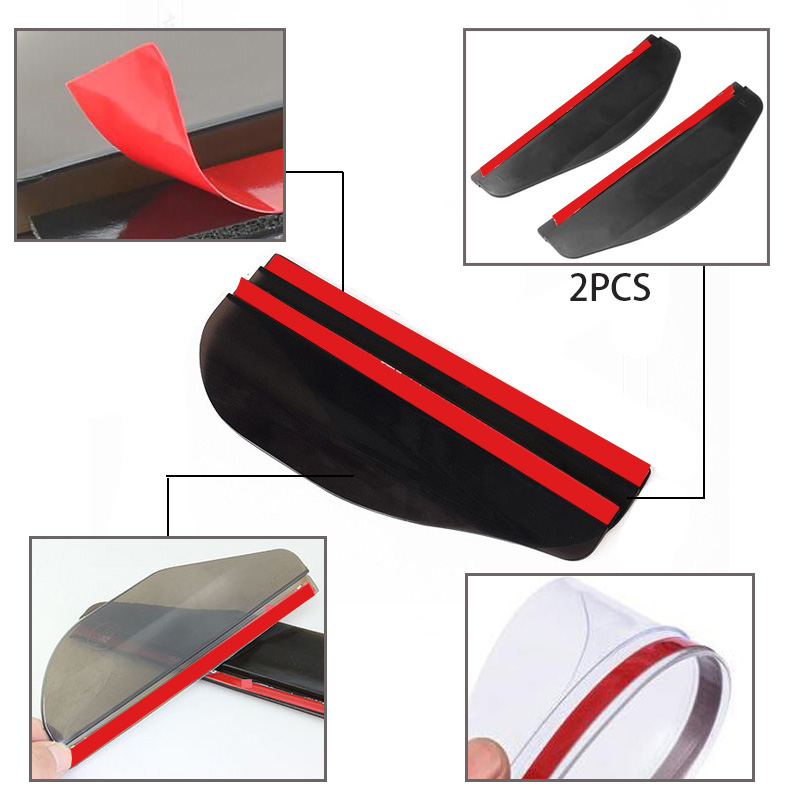 1 Pair  Car Side Mirror waterproof Sun Visor Rain Eyebrow Auto Car Rear View Side Rain Shield Flexible Protector
