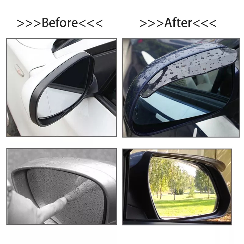 1 Pair  Car Side Mirror waterproof Sun Visor Rain Eyebrow Auto Car Rear View Side Rain Shield Flexible Protector