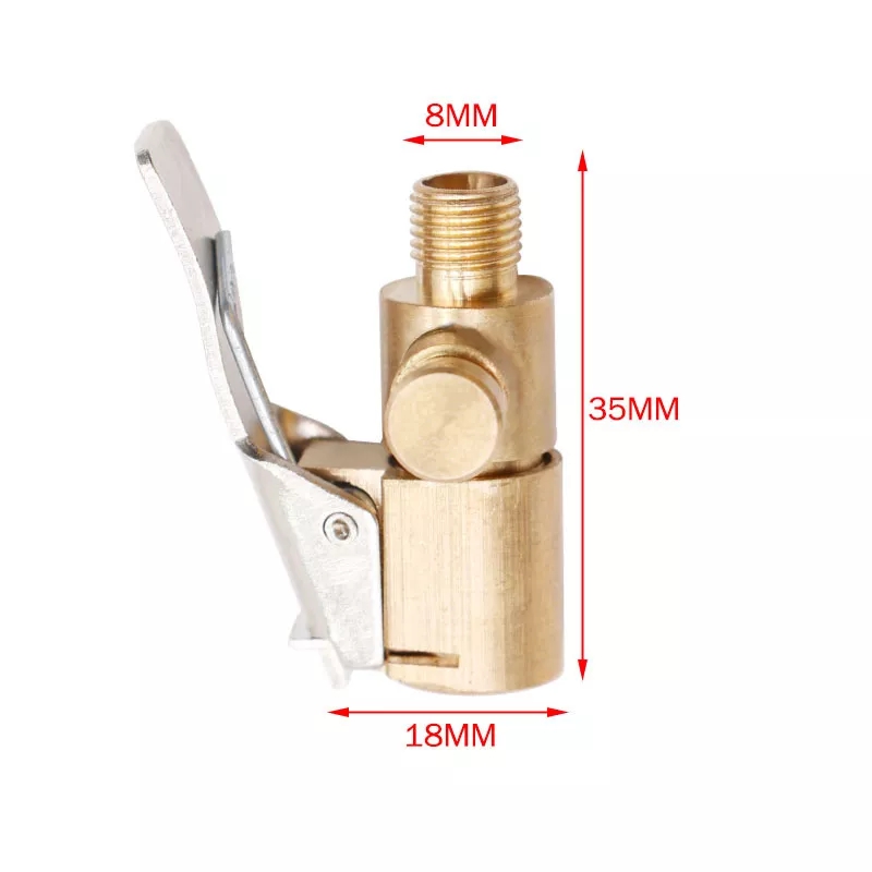 New Car Auto 8mm Tyre Wheel Tire Air Chuck Inflator Pump Valve Clip Clamp Connector Adapter