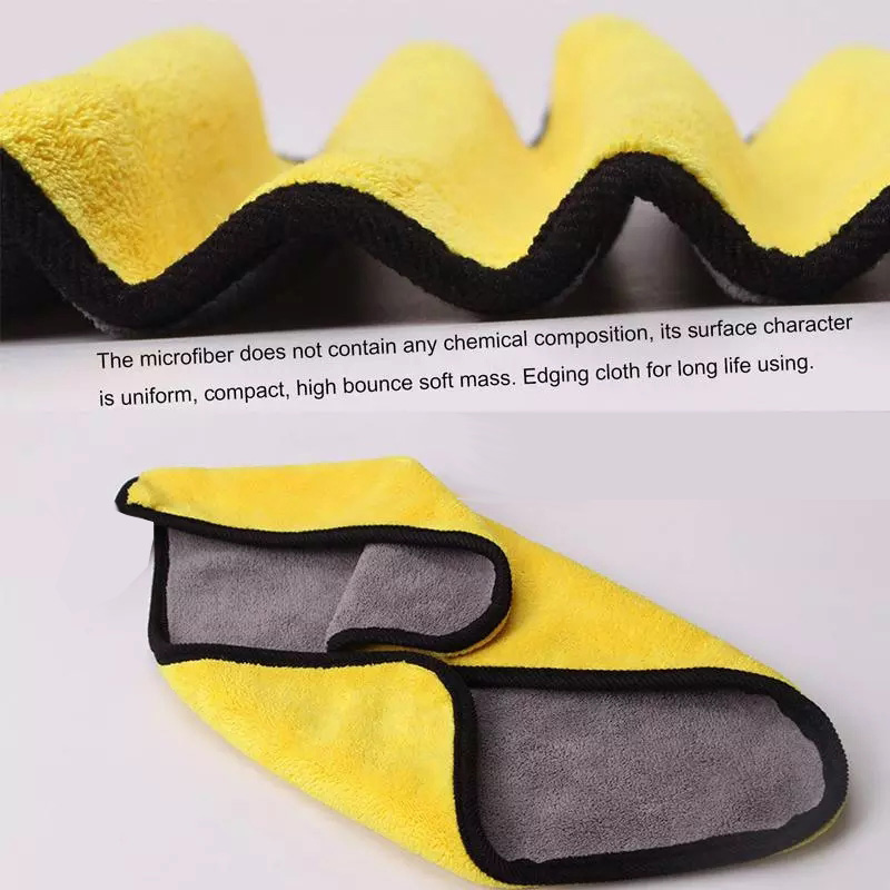 1 X 30*30cm Car Wash Microfiber Towel Auto Cleaning Drying Cloth Hemming Super Absorbent Universal for All Cars