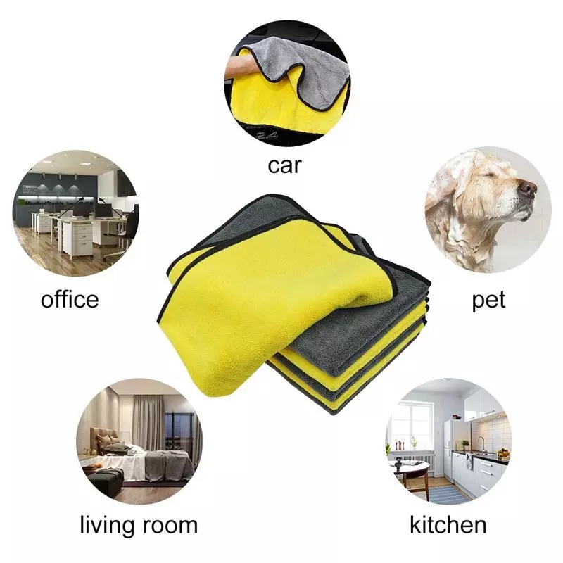 1 X 30*30cm Car Wash Microfiber Towel Auto Cleaning Drying Cloth Hemming Super Absorbent Universal for All Cars