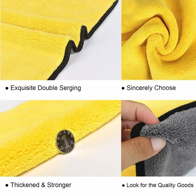 1 X 30*30cm Car Wash Microfiber Towel Auto Cleaning Drying Cloth Hemming Super Absorbent Universal for All Cars