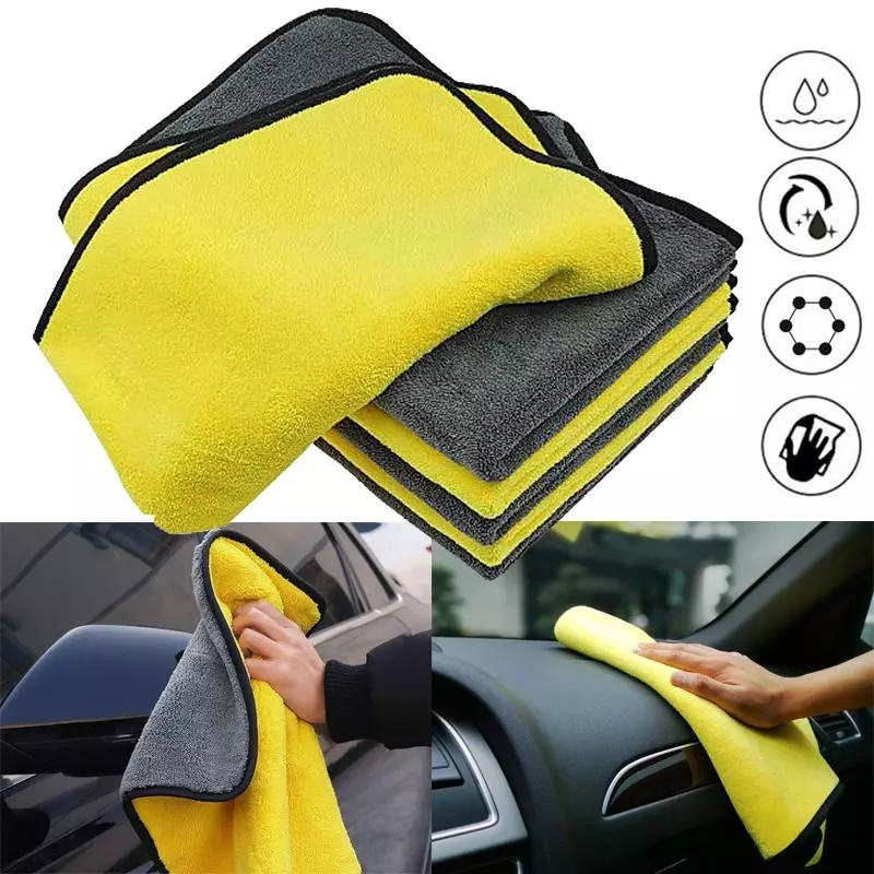 1 X 30*30cm Car Wash Microfiber Towel Auto Cleaning Drying Cloth Hemming Super Absorbent Universal for All Cars