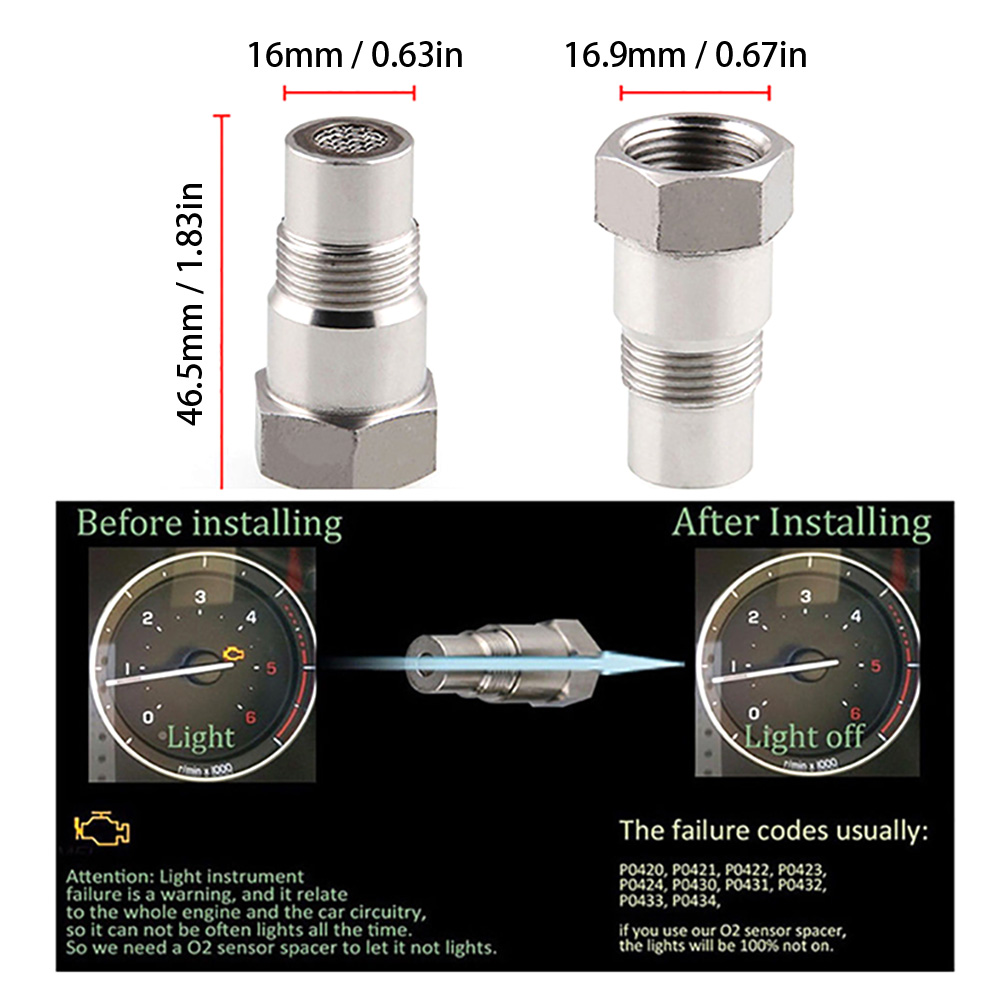 New Car Check Engine Light Eliminator Cel SES DTC Oxygen O2 Sensor Simulator Adapter M18x1.5 Catalyst Automobiles Parts