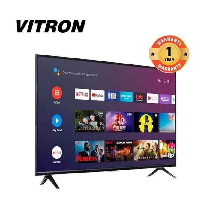 Vitron 43" Inch,FRAMELESS  SMART Android 11 TV,BLUETOOTH,FULL HD -1080p,INBUILT DECODER, INBUILT WIFI,NETFLIX,YOUTUBE TELEVISION+7 FREE GIFTS