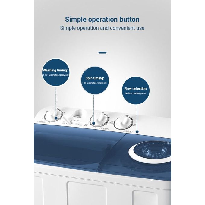 Hisense Washing Machine 11kg Twin Tub,Semi-Automatic- White+2-year warranty