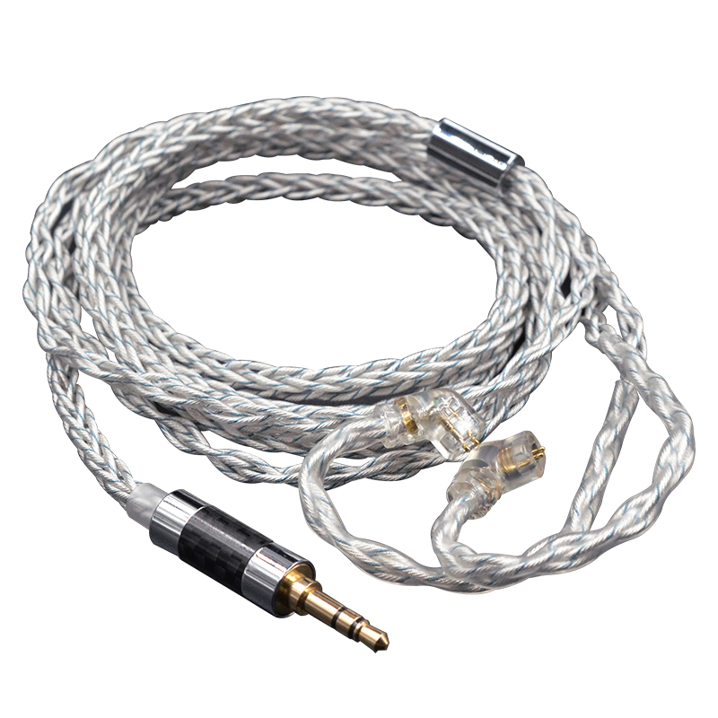 CCA blue silver copper 784-core earphone silver plating upgrade line 3.5 socket 0.75 dual-pin earphone  universal Audio data line KZ TRN c12 ca16 cs16 zsn pro zs10 pro dq6