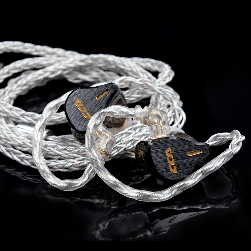 CCA blue silver copper 784-core earphone silver plating upgrade line 3.5 socket 0.75 dual-pin earphone  universal Audio data line KZ TRN c12 ca16 cs16 zsn pro zs10 pro dq6