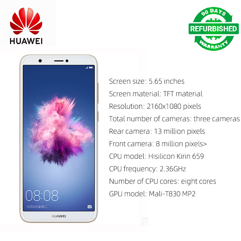 Refurbished Huawei Enjoy 7s Smart Phone 4G+64G with Fingerprint Unlock 5.65 Inch Support 2G/3G/4G Network Dual SIM