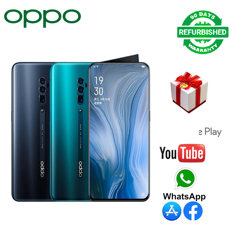 Limited Offer Refurbished OPPO Reno 256GB+6GB  16MP+48MP 6.4 Inch Smartphone Face Unlock Support 2G/3G/4G Network Dual SIM Phones