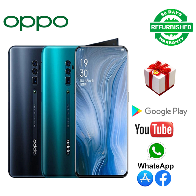 Limited Offer Refurbished OPPO Reno 256GB+6GB  16MP+48MP 6.4 Inch Smartphone Face Unlock Support 2G/3G/4G Network Dual SIM Phones