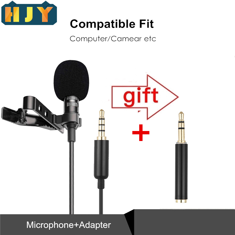 Andoer  Mini Portable Clip-on Lapel Lavalier Condenser Mic Wired Microphone for iPhone iPad Android Smartphone DSLRCamera