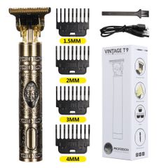 【Merry Christmas】Hair Clipper Electric Clippers New Electric Men's Retro  Buddha Head Carving Oil Head Scissors Color 1 as picture