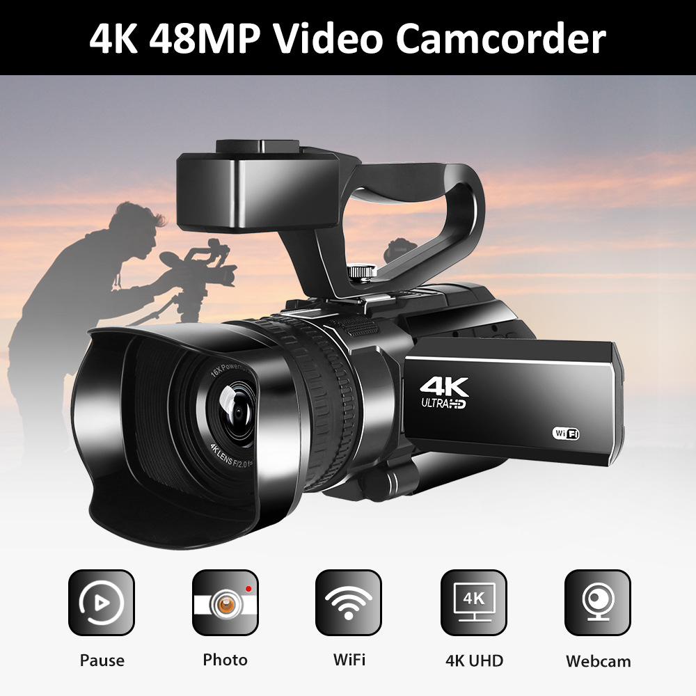 New handheld HD digital camera 4K conference video recorder short video camera DV