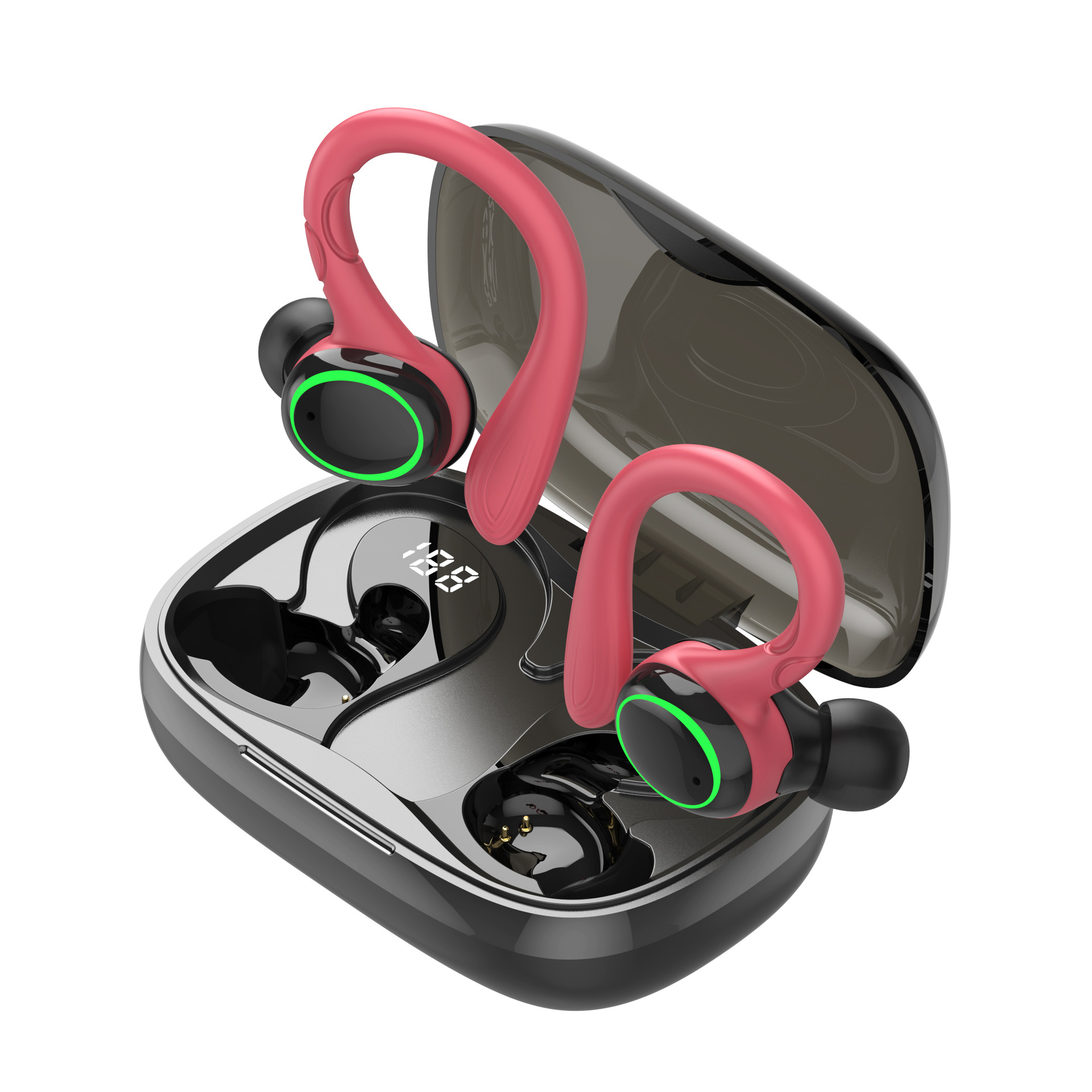 Bluetooth headset new I25 wireless Bluetooth headset sports sweat proof ear hanging LED digital display wireless headset