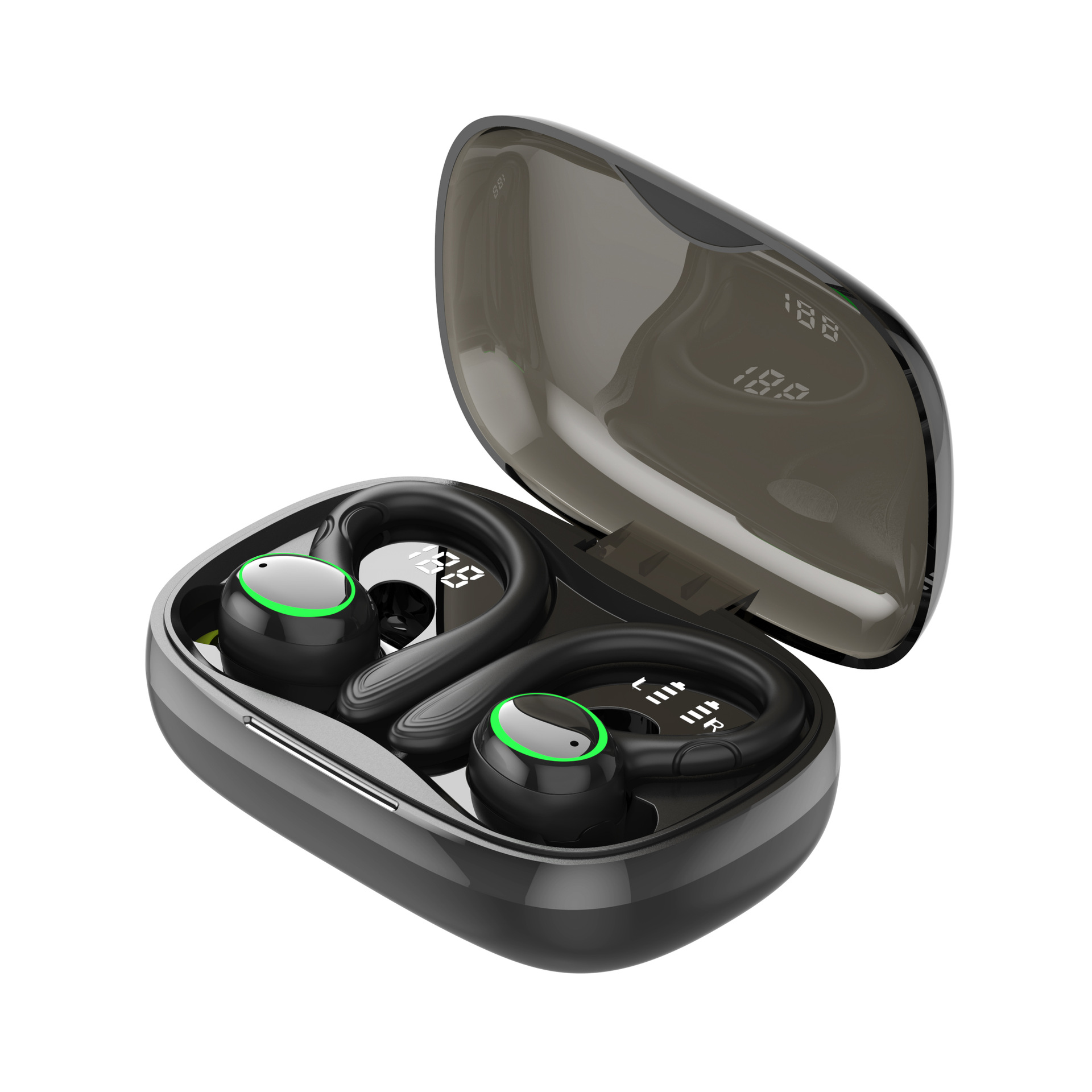 Bluetooth headset new I25 wireless Bluetooth headset sports sweat proof ear hanging LED digital display wireless headset