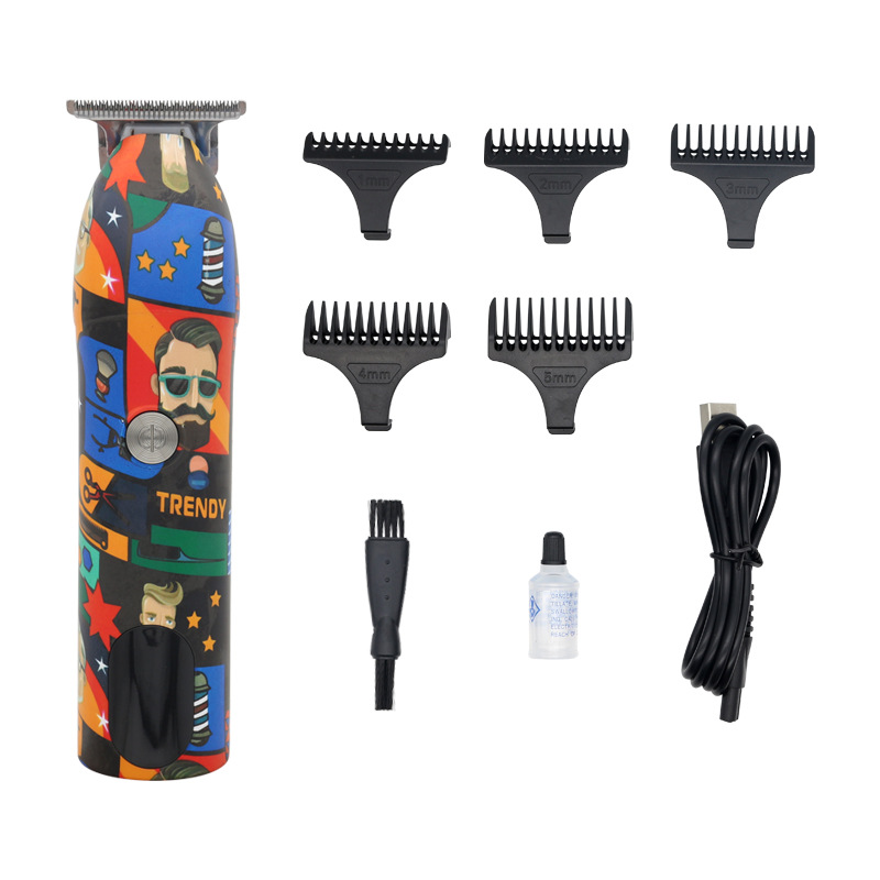 Barber scissors electric barber oil head push scissors push white electric push scissors professional carving Barber