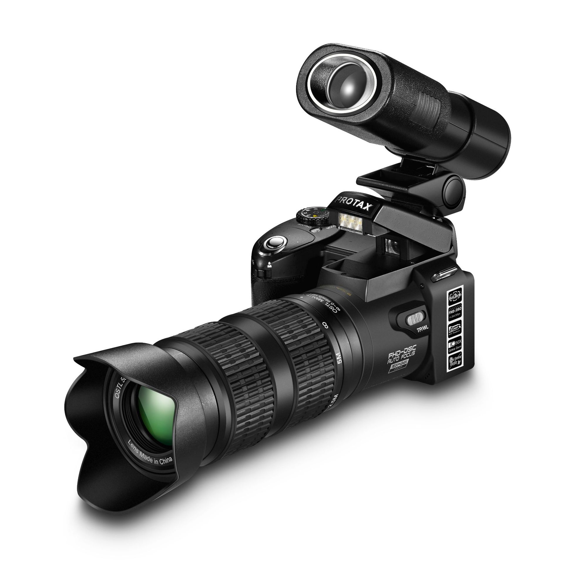 HD telephoto monitoring real-time live digital camera sends 3 lenses to switch HD at will
