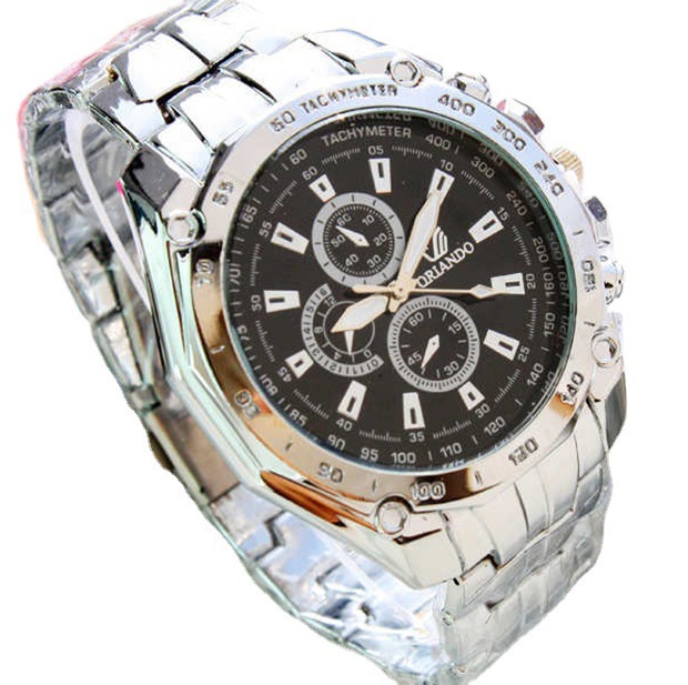 Fashion men's steel band Watch Orlando business men's alloy watch