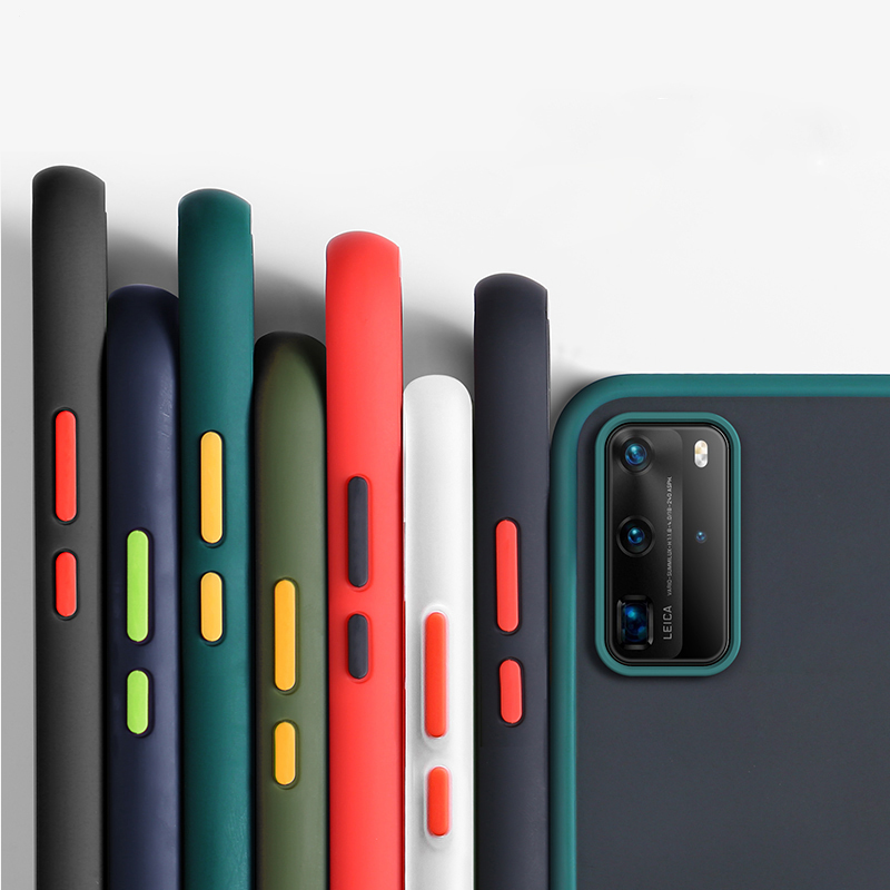 Samsung Cover Frame Transparent Matte phone case For Samsung Galaxy Note 8 9 10 S8 S9 S10 S10E A7 Prime A30 A9 2018 S20Plus NOTE20 Cover Case