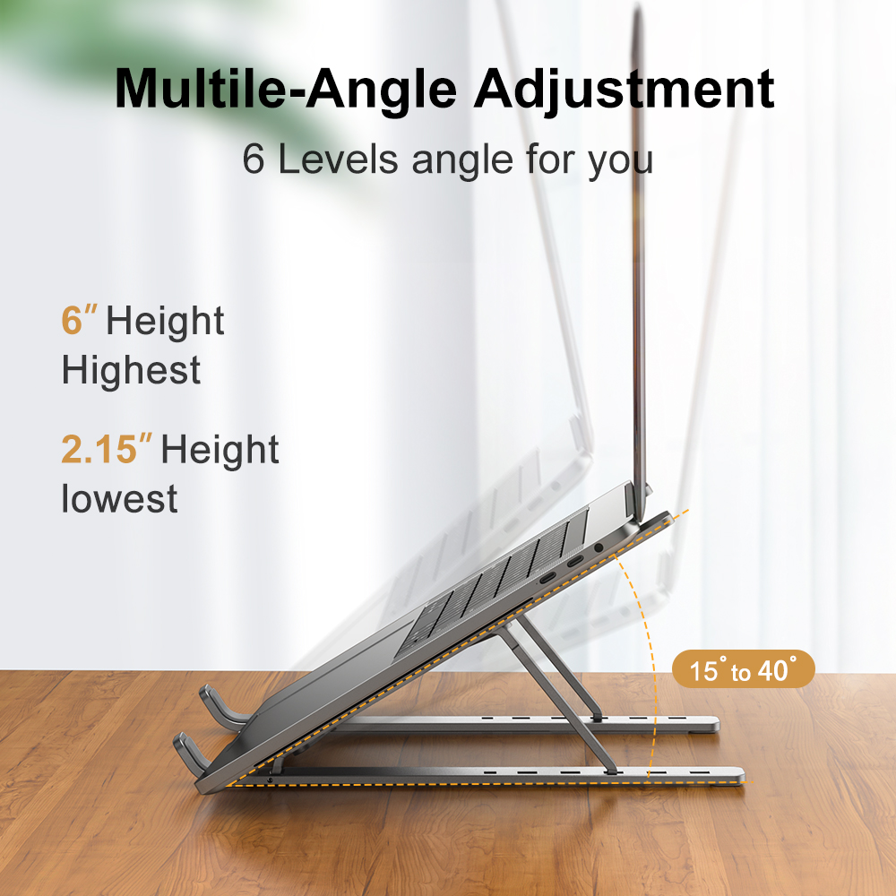 Aluminium Alloy Portable Laptop Stand Support Laptop Cooling Pad Aluminum Laptop Bracket PC Tablet Stand Notebook Support Macbook Holder Status