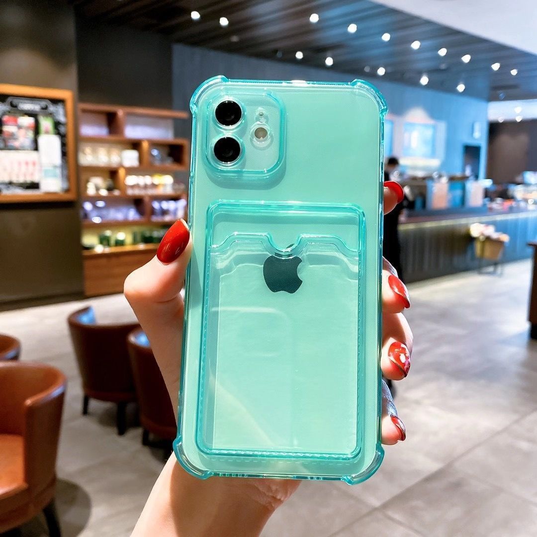Phone Case For iPhone 11 12 13 Mini case For iphone 11 Pro X XS Max XR 7 8 Plus SE Case Cover Soft Silicone Wallet Card Holder