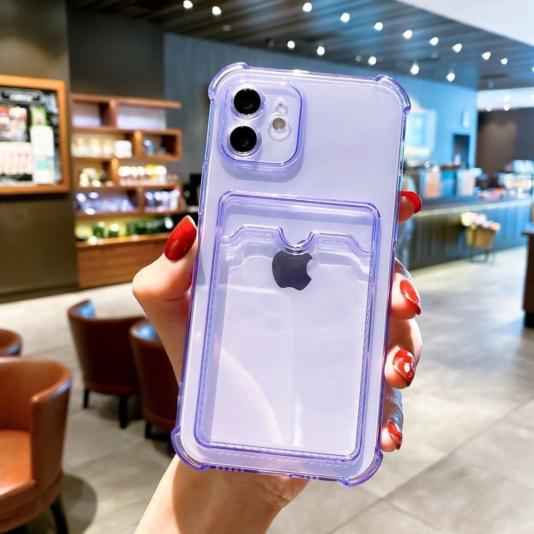 Phone Case For iPhone 11 12 13 Mini case For iphone 11 Pro X XS Max XR 7 8 Plus SE Case Cover Soft Silicone Wallet Card Holder