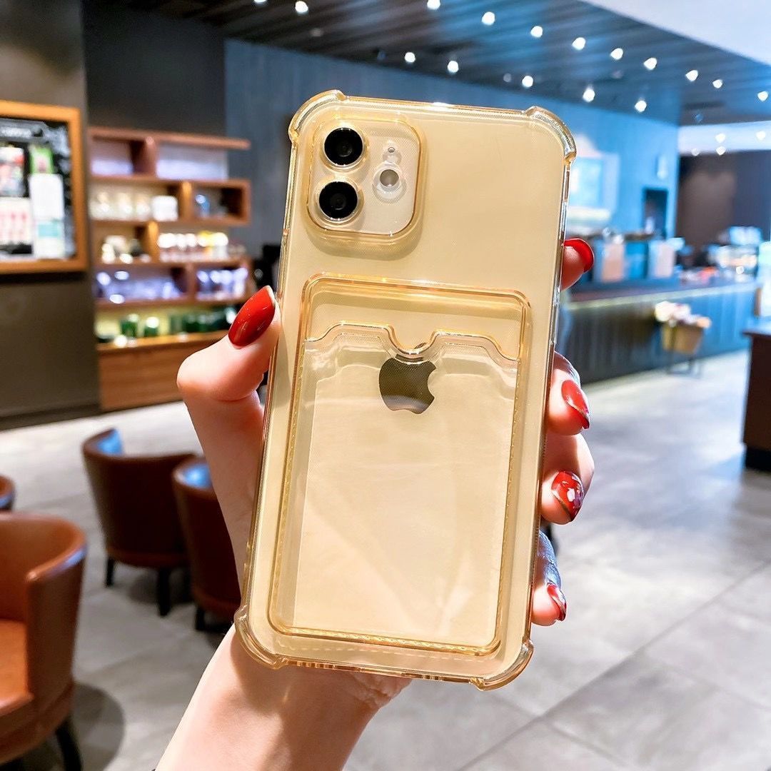 Phone Case For iPhone 11 12 13 Mini case For iphone 11 Pro X XS Max XR 7 8 Plus SE Case Cover Soft Silicone Wallet Card Holder