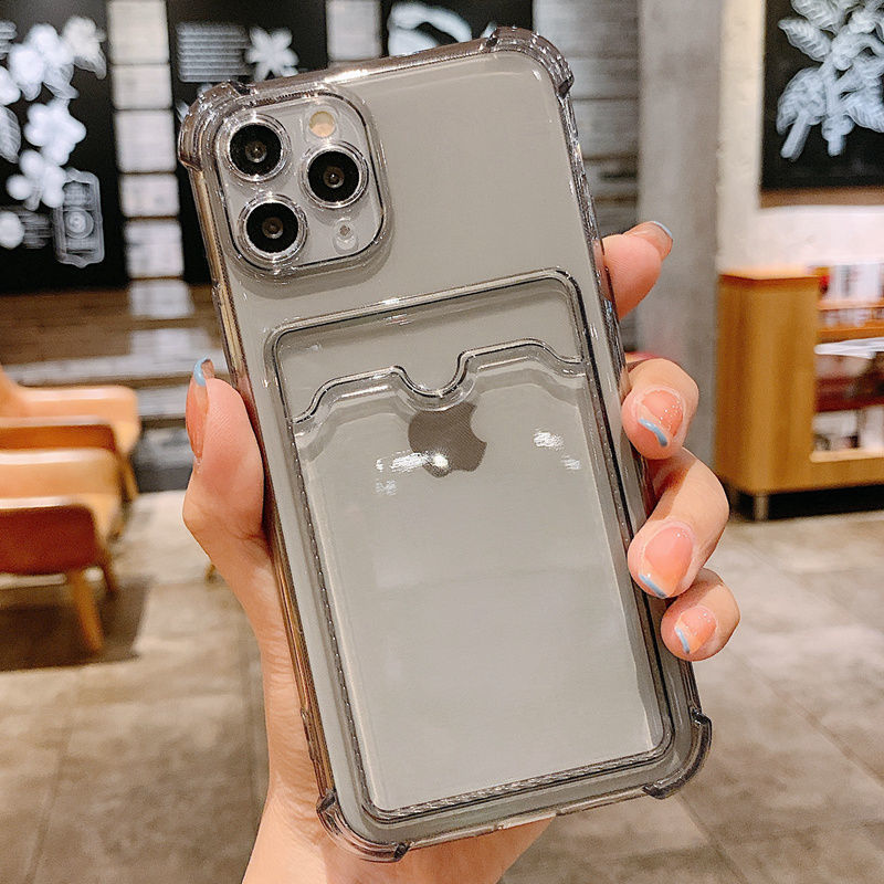 Phone Case For iPhone 11 12 13 Mini case For iphone 11 Pro X XS Max XR 7 8 Plus SE Case Cover Soft Silicone Wallet Card Holder