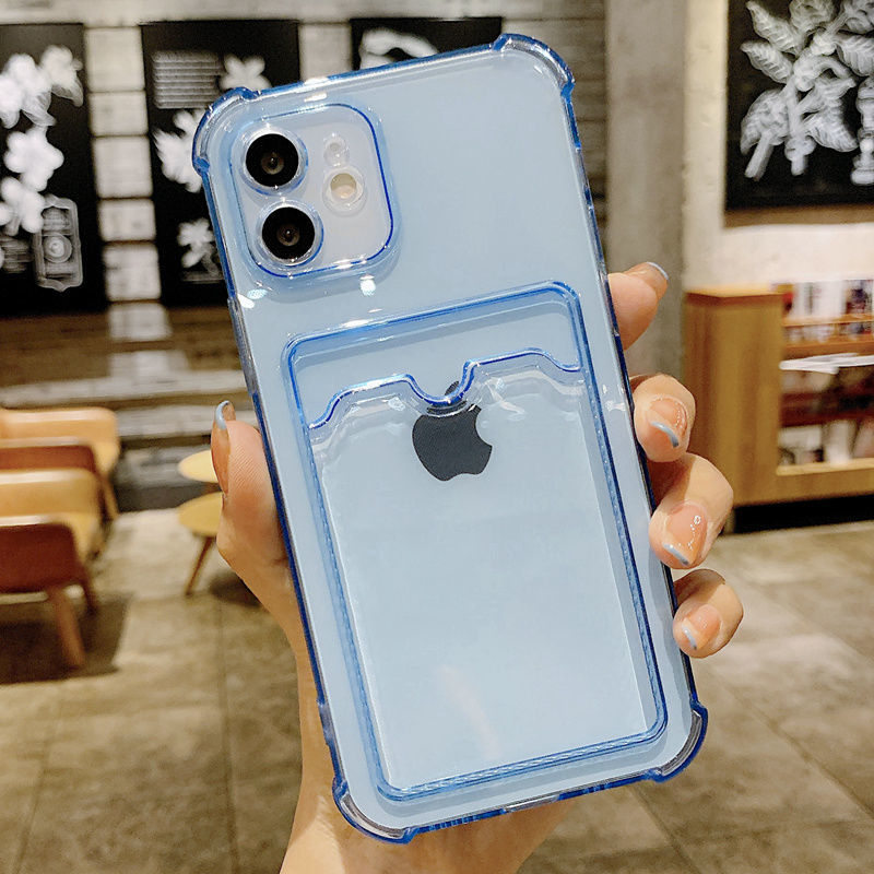 Phone Case For iPhone 11 12 13 Mini case For iphone 11 Pro X XS Max XR 7 8 Plus SE Case Cover Soft Silicone Wallet Card Holder