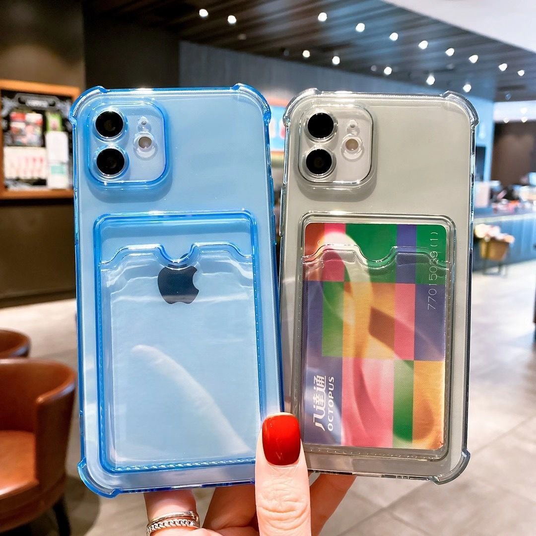 Phone Case For iPhone 11 12 13 Mini case For iphone 11 Pro X XS Max XR 7 8 Plus SE Case Cover Soft Silicone Wallet Card Holder