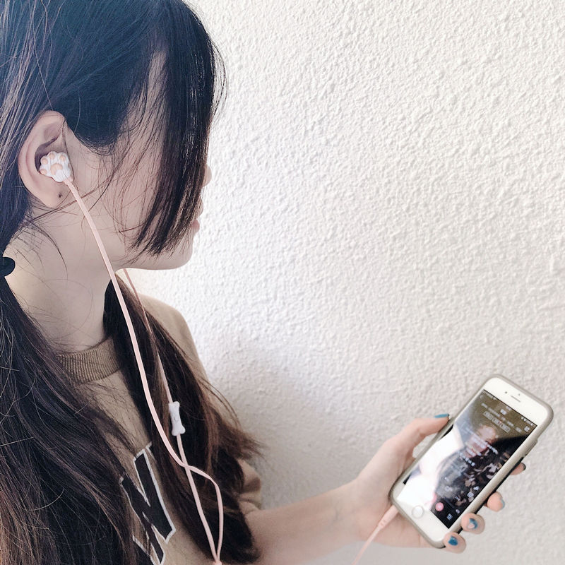 Earphones Cute Earphones Phone Earphones with Voice Tube Music Earphones Earphones for Huawei OPPO VIVO Samsung Iphone