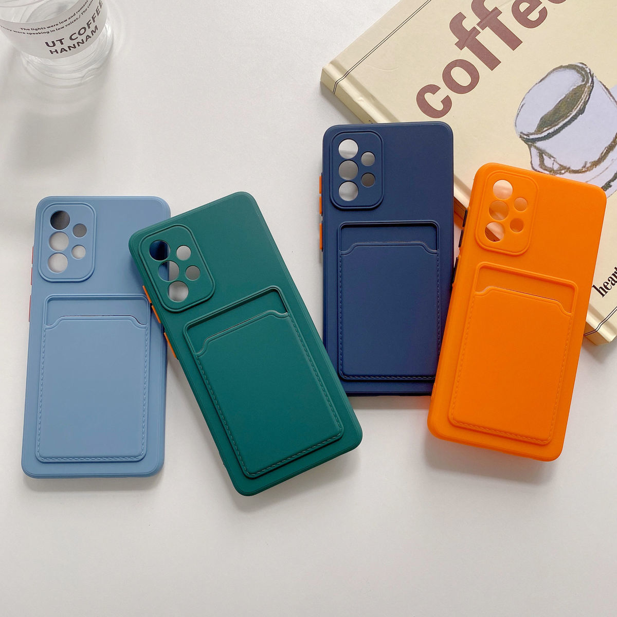 Phone Cases For Samsung Galaxy A72 A52 A32 4g 5g A12 A42 A51 A71 A31 M31 M51 A21s Case Cover Soft Silicone Wallet Card Holder