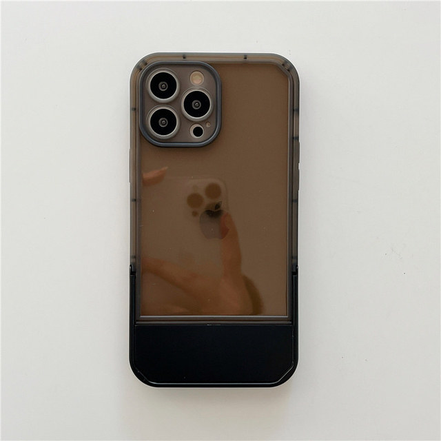 Huawei Covers Invisible Stand Holder Phone Case For iphone 11 12 13 Pro Max X XR XS Max 11 Clear Shockproof Bumper Phone Holder Silicone Cover