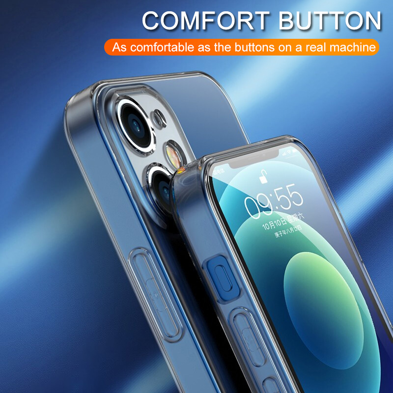 Clear Phone Case For iPhone16 16 pro 16 pro max 15 11 12 13 14Pro Max Case Silicone Soft Cover For iPhone 13 Mini X XS Max XR 8 7 6s Plus Back Cover