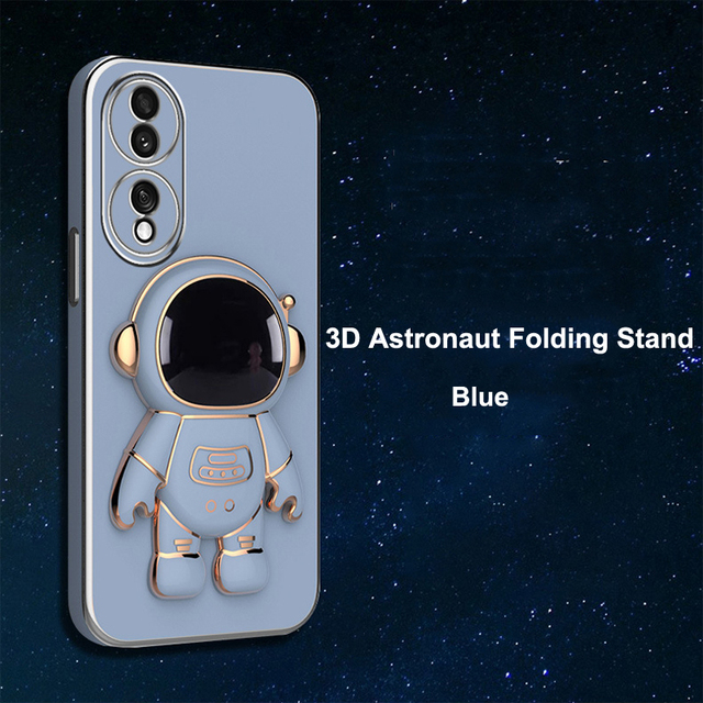 Space Holder Case for Iphone 11 12 13 14 Huawei P50 P40 P30 P20 Pro Lite Honor 70 X8 X9 X7 Nova 10 9 8 Enjoy 50 Cover Plated Astronaut Stand Shell